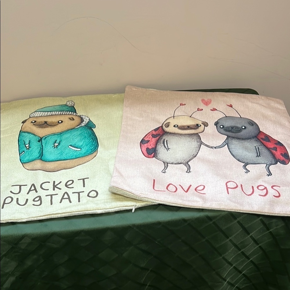 Jacket Pugtato and Love Pugs Pet Cushion Covers
